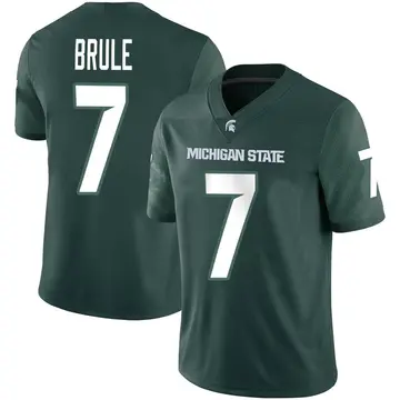 Men's Aaron Brule Michigan State Spartans Nike Game Green Football Jersey