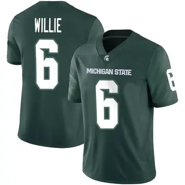 Men's Ade Willie Michigan State Spartans Nike Game Green Football Jersey