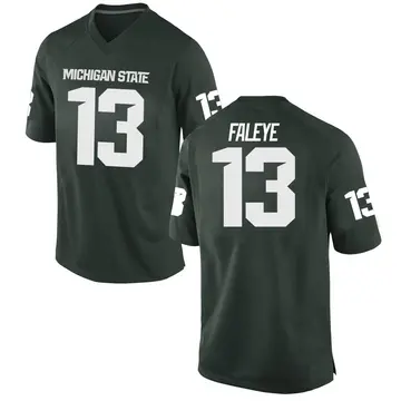 Men's Ademola Faleye Michigan State Spartans Nike Game Green Football College Jersey