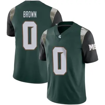 Men's Alante Brown Michigan State Spartans Nike Limited Green Football Jersey