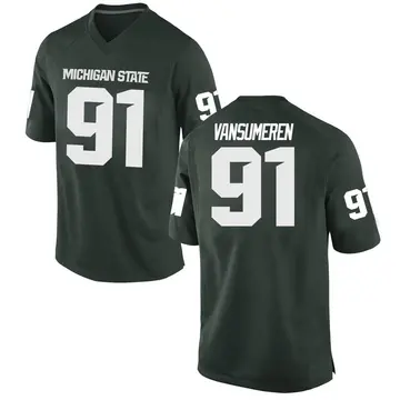 Men's Alex VanSumeren Michigan State Spartans Nike Game Green Football College Jersey