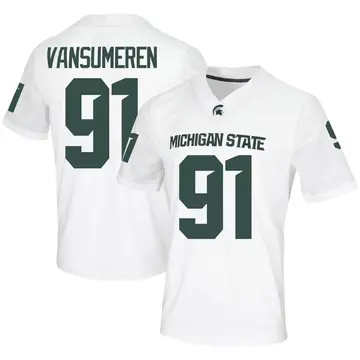 Men's Alex VanSumeren Michigan State Spartans Nike Game White Football Jersey