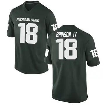 Men's Andrew Brinson IV Michigan State Spartans Nike Game Green Football College Jersey