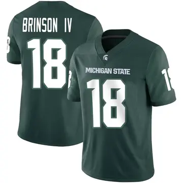 Men's Andrew Brinson IV Michigan State Spartans Nike Game Green Football Jersey