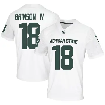 Men's Andrew Brinson IV Michigan State Spartans Nike Game White Football Jersey