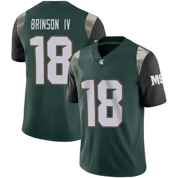 Men's Andrew Brinson IV Michigan State Spartans Nike Limited Green Football Jersey