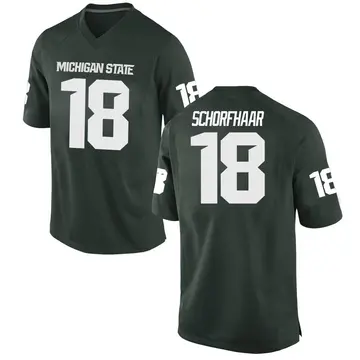 Men's Andrew Schorfhaar Michigan State Spartans Nike Game Green Football College Jersey