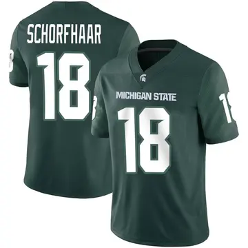 Men's Andrew Schorfhaar Michigan State Spartans Nike Game Green Football Jersey