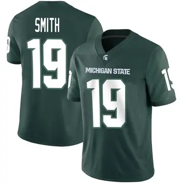 Men's Armorion Smith Michigan State Spartans Nike Game Green Football Jersey