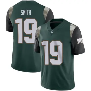 Men's Armorion Smith Michigan State Spartans Nike Limited Green Football Jersey