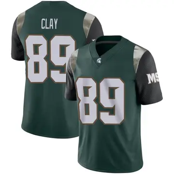 Men's Austin Clay Michigan State Spartans Nike Limited Green Football Jersey