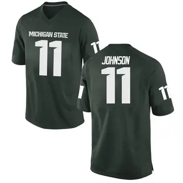 Men's Aziah Johnson Michigan State Spartans Nike Game Green Football College Jersey