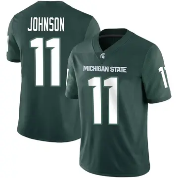 Men's Aziah Johnson Michigan State Spartans Nike Game Green Football Jersey