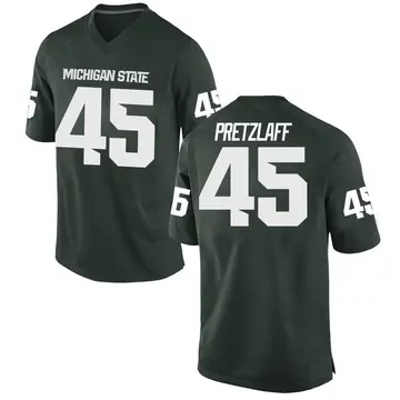 Men's Brady Pretzlaff Michigan State Spartans Nike Game Green Football College Jersey