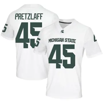 Men's Brady Pretzlaff Michigan State Spartans Nike Game White Football Jersey