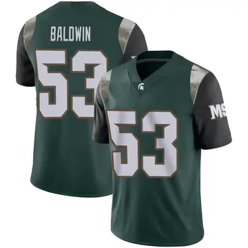 Men's Brandon Baldwin Michigan State Spartans Nike Limited Green Football Jersey