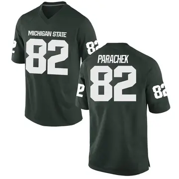 Men's Brennan Parachek Michigan State Spartans Nike Game Green Football College Jersey