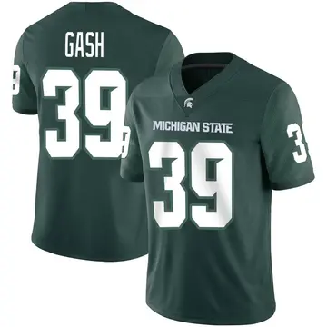 Men's Caleb Gash Michigan State Spartans Nike Game Green Football Jersey