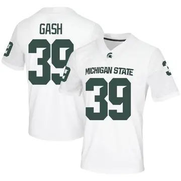 Men's Caleb Gash Michigan State Spartans Nike Game White Football Jersey