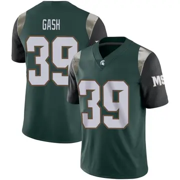 Men's Caleb Gash Michigan State Spartans Nike Limited Green Football Jersey