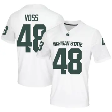 Men's Carson Voss Michigan State Spartans Nike Game White Football Jersey