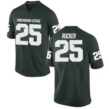 Men's Chance Rucker Michigan State Spartans Nike Game Green Football College Jersey