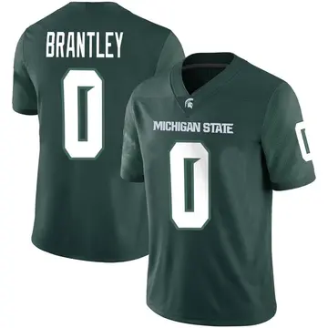 Men's Charles Brantley Michigan State Spartans Nike Game Green Football Jersey