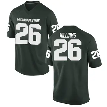 Men's Chris Williams Michigan State Spartans Nike Game Green Football College Jersey