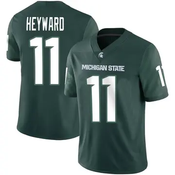 Men's Connor Heyward Michigan State Spartans Nike Game Green Football Jersey