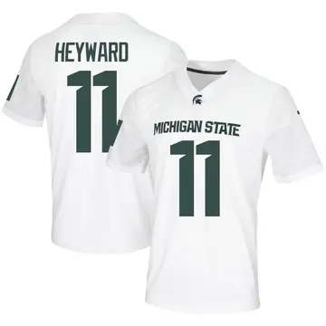 Men's Connor Heyward Michigan State Spartans Nike Game White Football Jersey