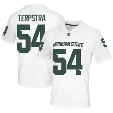 Men's Cooper Terpstra Michigan State Spartans Nike Game White Football Jersey