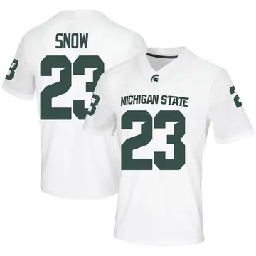 Men's Darius Snow Michigan State Spartans Nike Game White Football Jersey