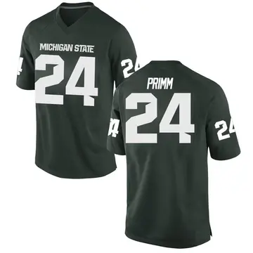 Men's Davion Primm Michigan State Spartans Nike Replica Green Football College Jersey