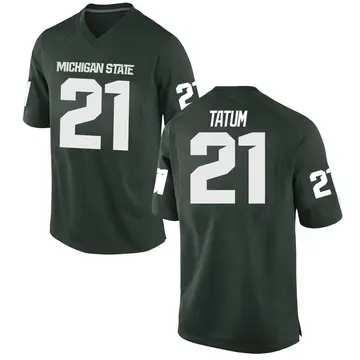 Men's Dillon Tatum Michigan State Spartans Nike Game Green Football College Jersey