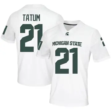 Men's Dillon Tatum Michigan State Spartans Nike Game White Football Jersey