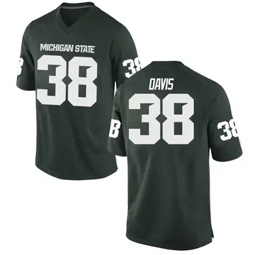 Men's Dorian Davis Michigan State Spartans Nike Game Green Football College Jersey