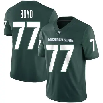 Men's Ethan Boyd Michigan State Spartans Nike Game Green Football Jersey