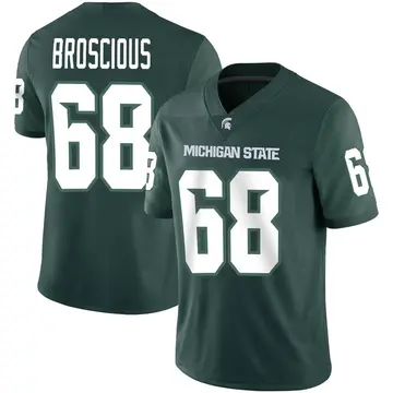 Men's Gavin Broscious Michigan State Spartans Nike Game Green Football Jersey