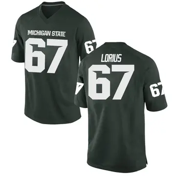 Men's Hayden Lorius Michigan State Spartans Nike Game Green Football College Jersey