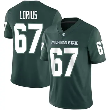 Men's Hayden Lorius Michigan State Spartans Nike Game Green Football Jersey