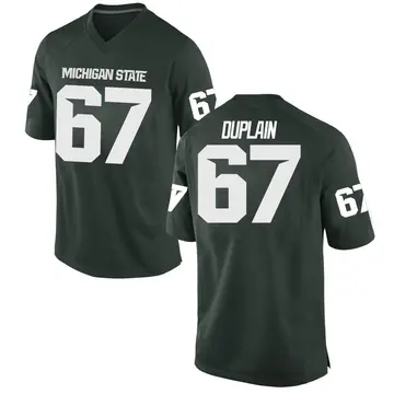 Men's J.D. Duplain Michigan State Spartans Nike Game Green Football College Jersey