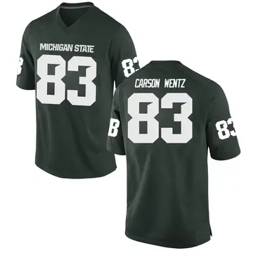 Men's Jack Carson Wentz Michigan State Spartans Nike Game Green Football College Jersey