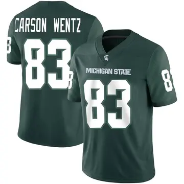 Men's Jack Carson Wentz Michigan State Spartans Nike Game Green Football Jersey