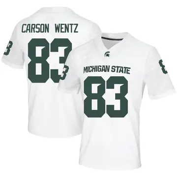 Men's Jack Carson Wentz Michigan State Spartans Nike Game White Football Jersey