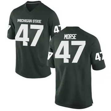 Men's Jackson Morse Michigan State Spartans Nike Game Green Football College Jersey