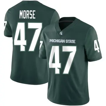 Men's Jackson Morse Michigan State Spartans Nike Game Green Football Jersey