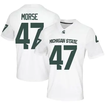 Men's Jackson Morse Michigan State Spartans Nike Game White Football Jersey