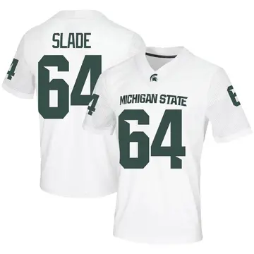 Men's Jacob Slade Michigan State Spartans Nike Game White Football Jersey