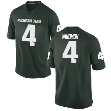 Men's Jacoby Windmon Michigan State Spartans Nike Replica Green Football College Jersey