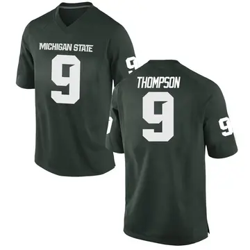 Men's Jalen Thompson Michigan State Spartans Nike Game Green Football College Jersey